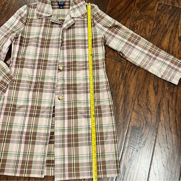 NWOT Vintage Gap Classic Plaid Trench Rain and Wind Coat Size Small - Picture 8 of 16